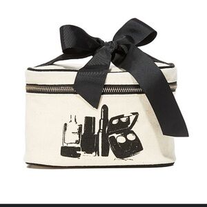 HALLMART COLLECTIBLES Canvas Cosmetic Bag with Bow